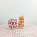 Island Wrapped Glass Cups Pink Stemless Wine Glasses